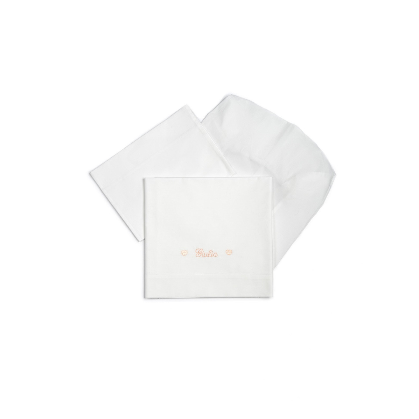 SET LENZUOLA 3 PZ. - CON RICAMO PERSONALIZZABILE