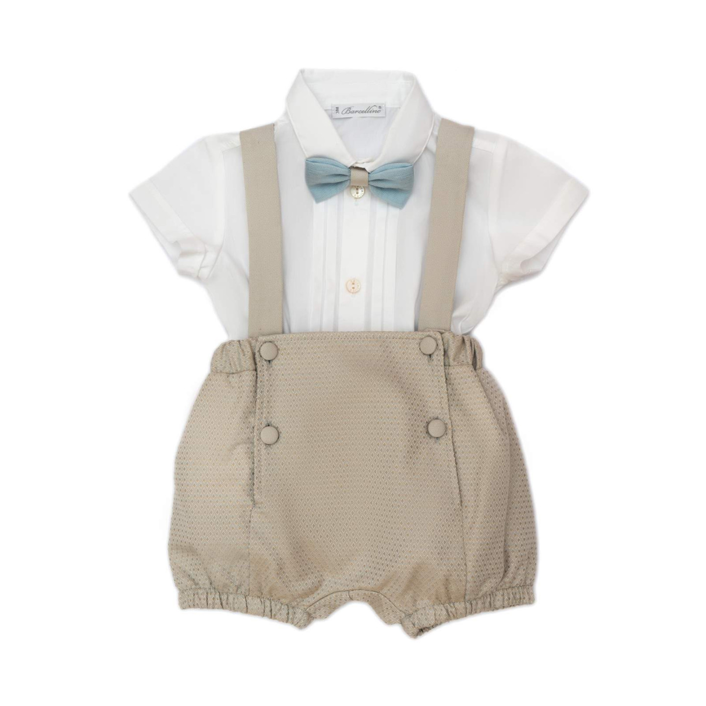 Completo 3 Pz. (camicia a body) papillon tutto gri